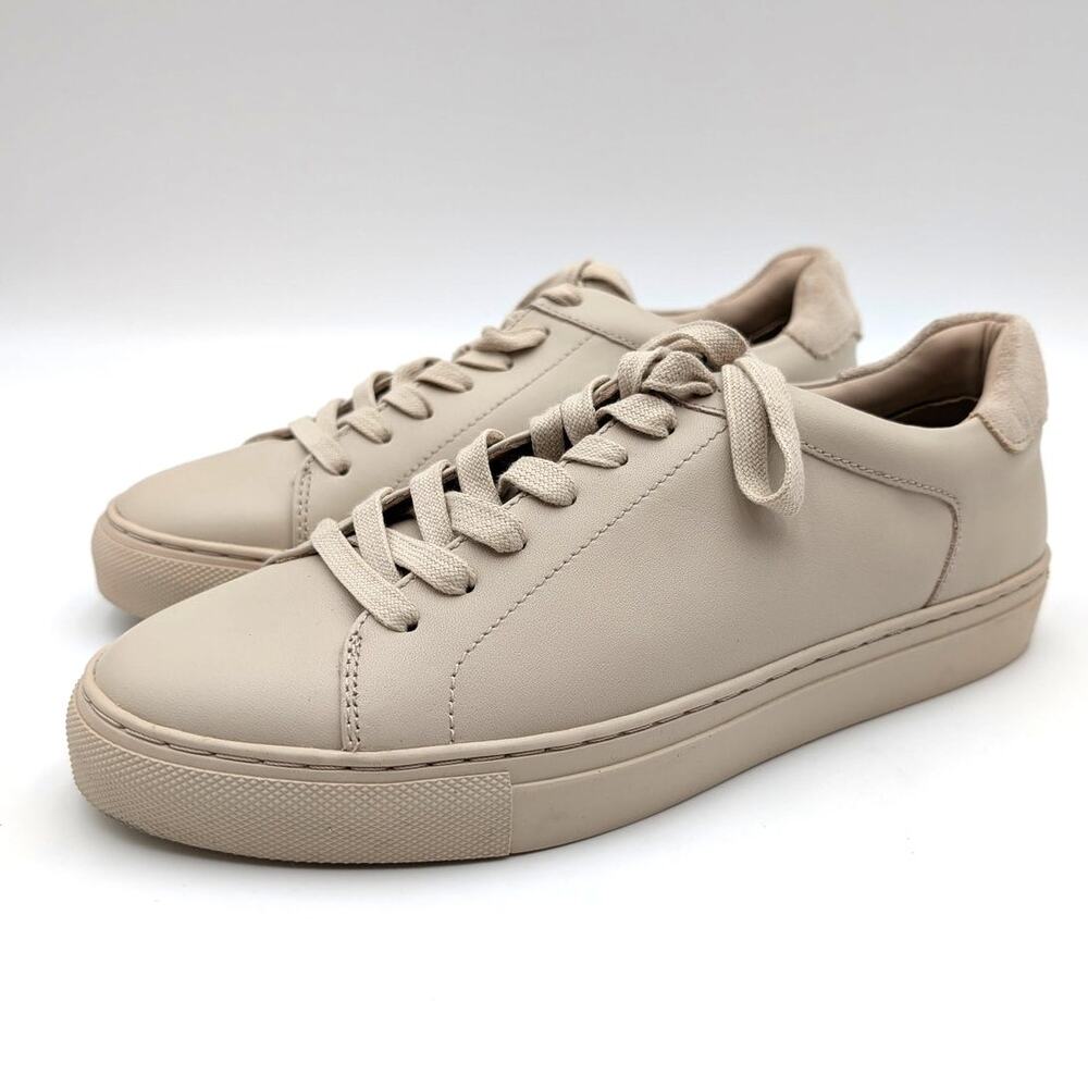 Nordstrom Casual Low Top Sneaker Shoes Men's Beige Leather Size US7M EU40